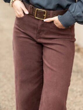 Risen Chocolate Wide Leg Cropped Jeans - 9/29 NWT